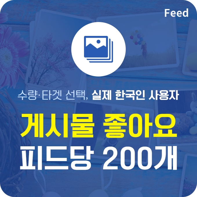 한국인 실제 게시물 좋아요 - 피드당 200개 | 데일리SNS